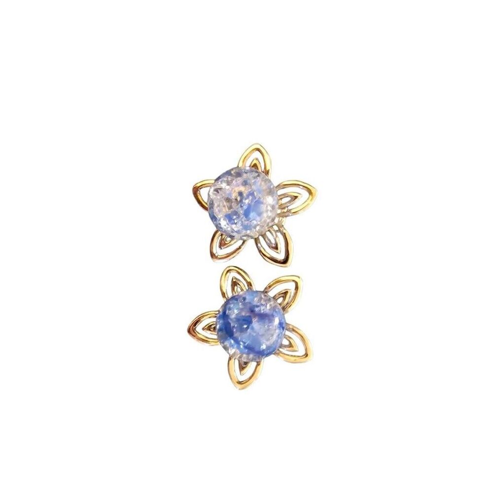 Women's Vintage Crystal Stone  Earrings Purple and Blue Jewelry